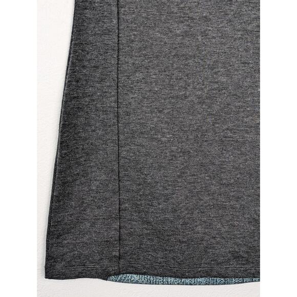 Desigual Dress Printed Knit Sweater Zipper Boho Quirky Colorful Gray Size M - Picture 8 of 15